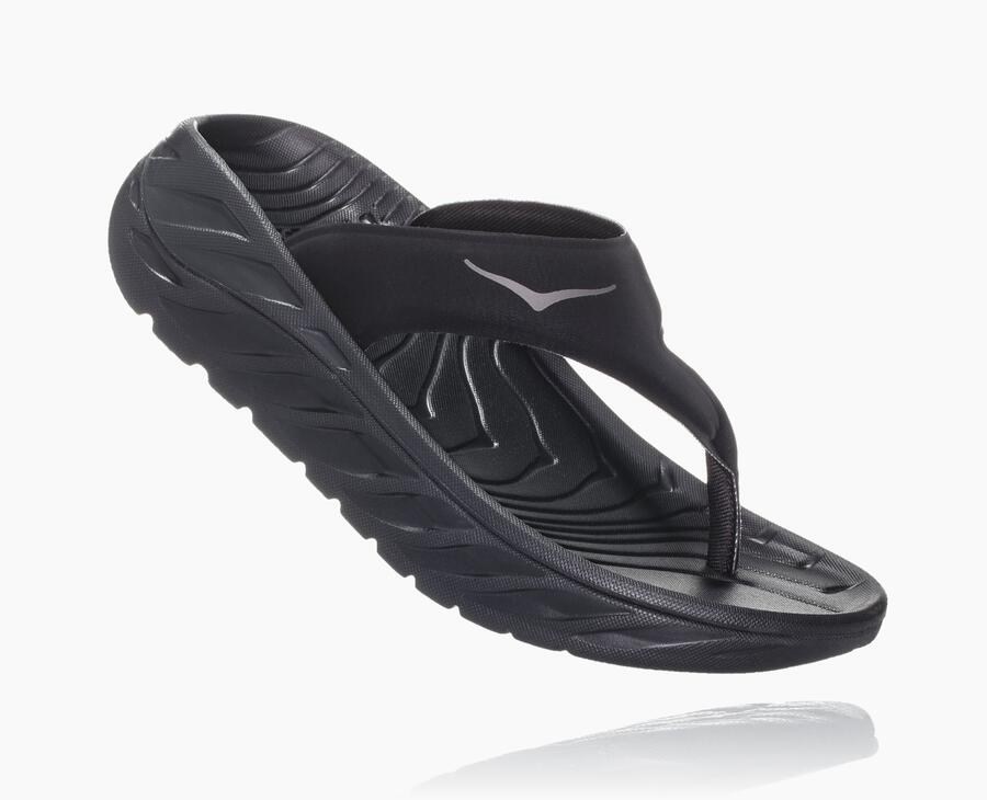 Sandalias Hoka One One Mujer - Ora Recovery Flip - Negras - DPC209471